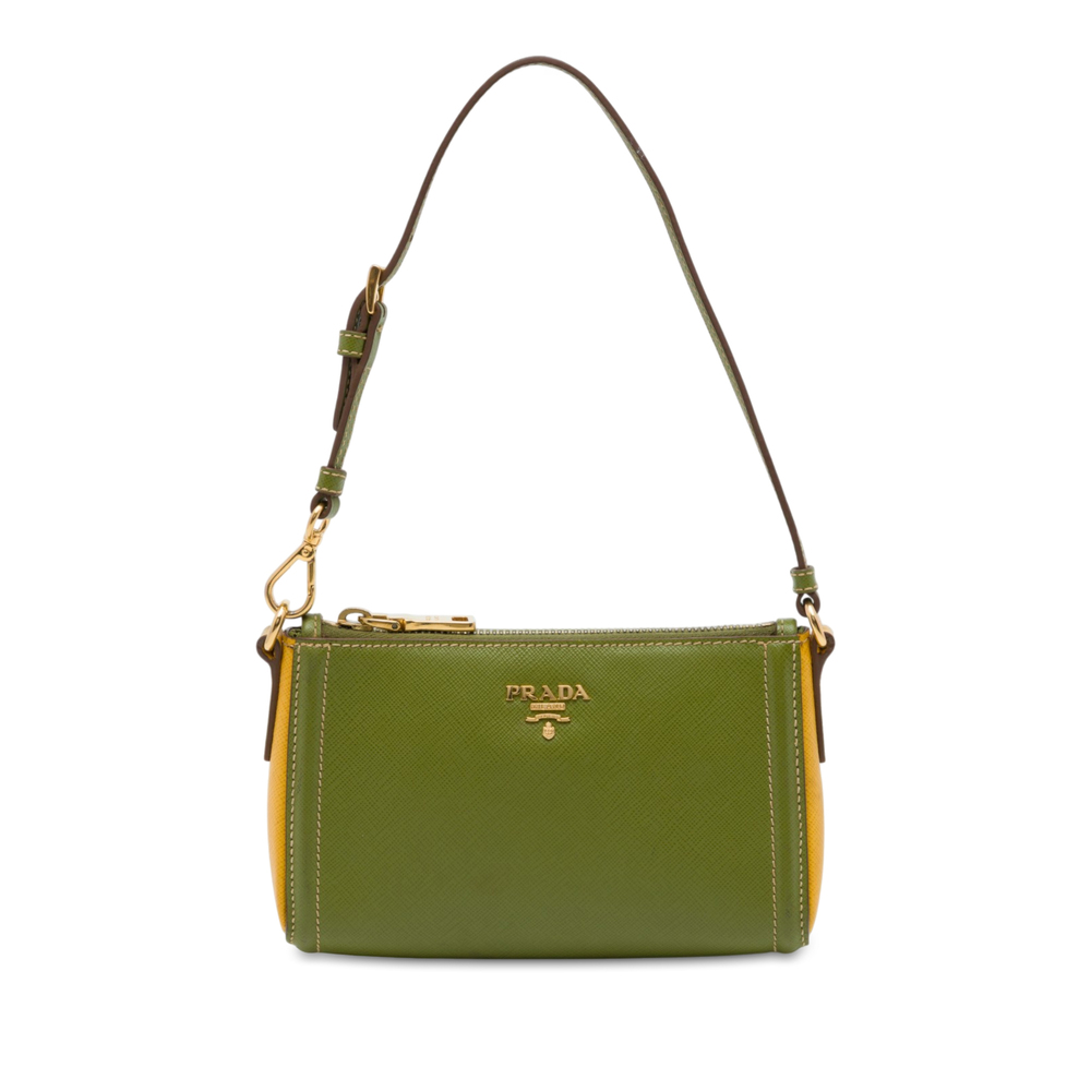 Pre-Loved Prada Bicolor Saffiano Shoulder Bag